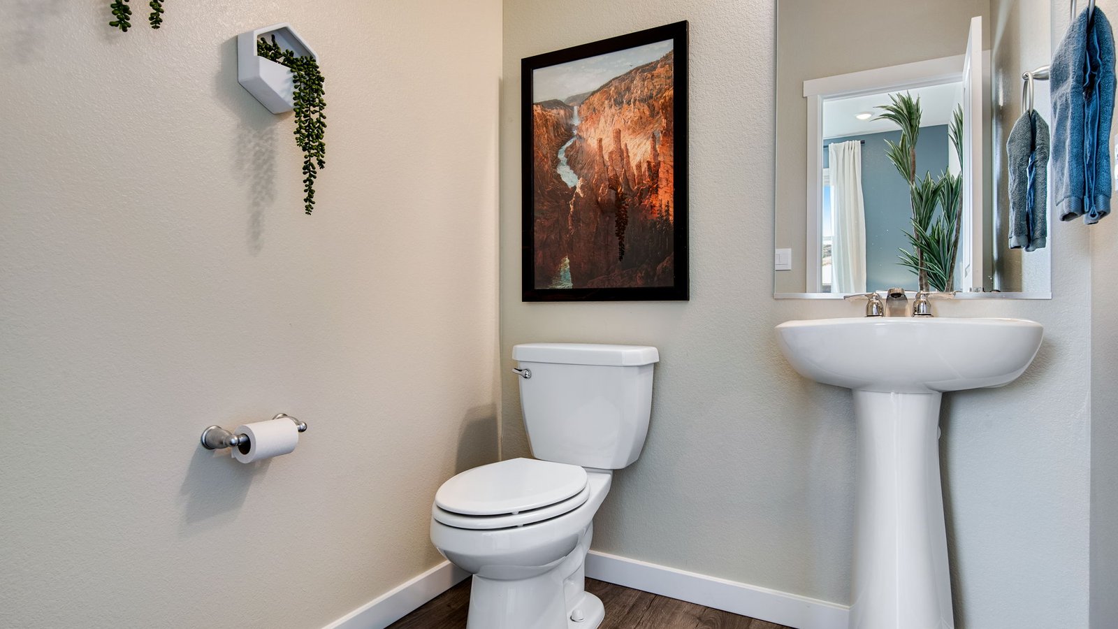 first floor powder room in new home