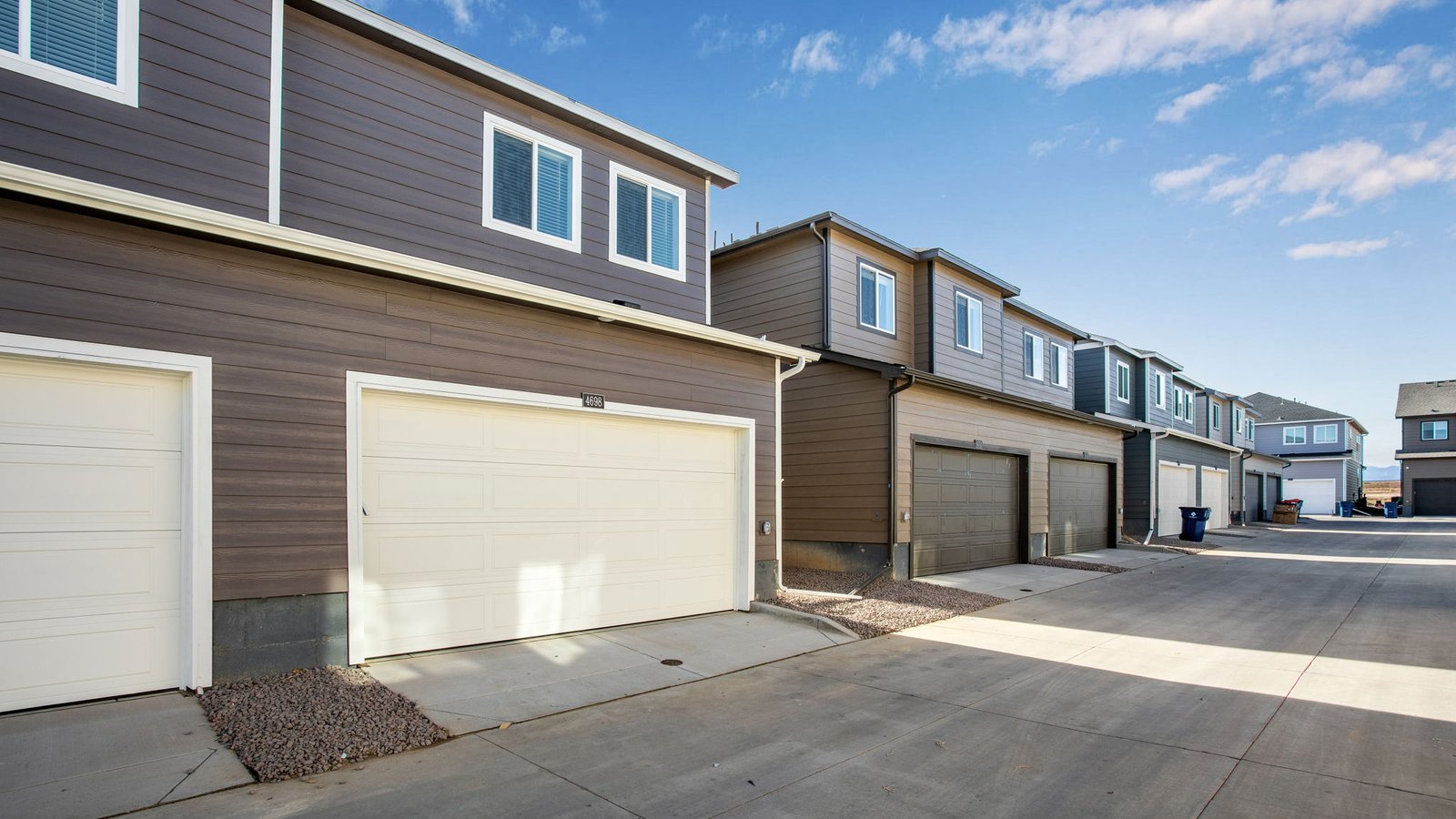 alley load garage in new construction home