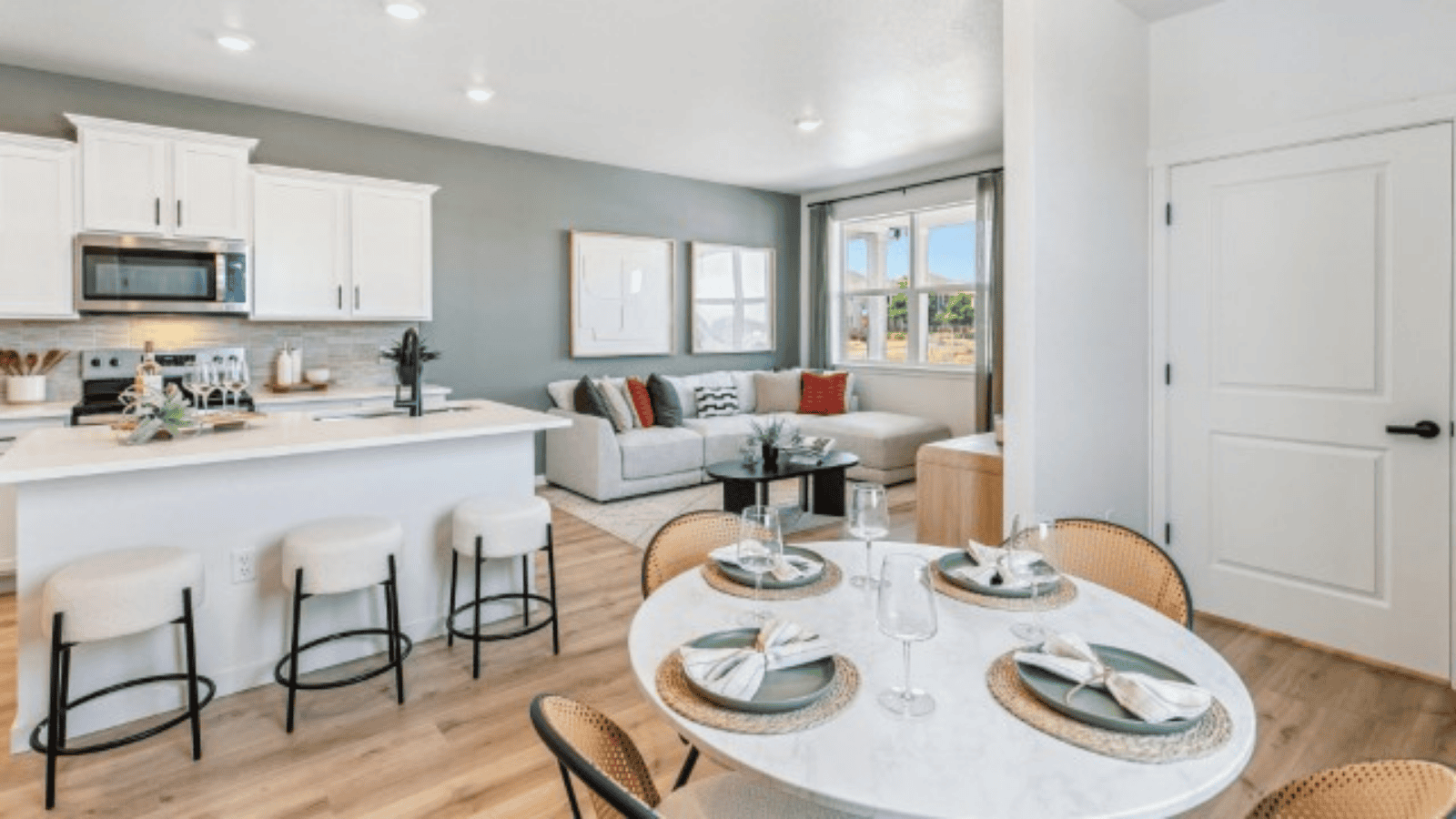 dining room in new Settlers Crossing home by D.R. Horton in Commerce City, CO
