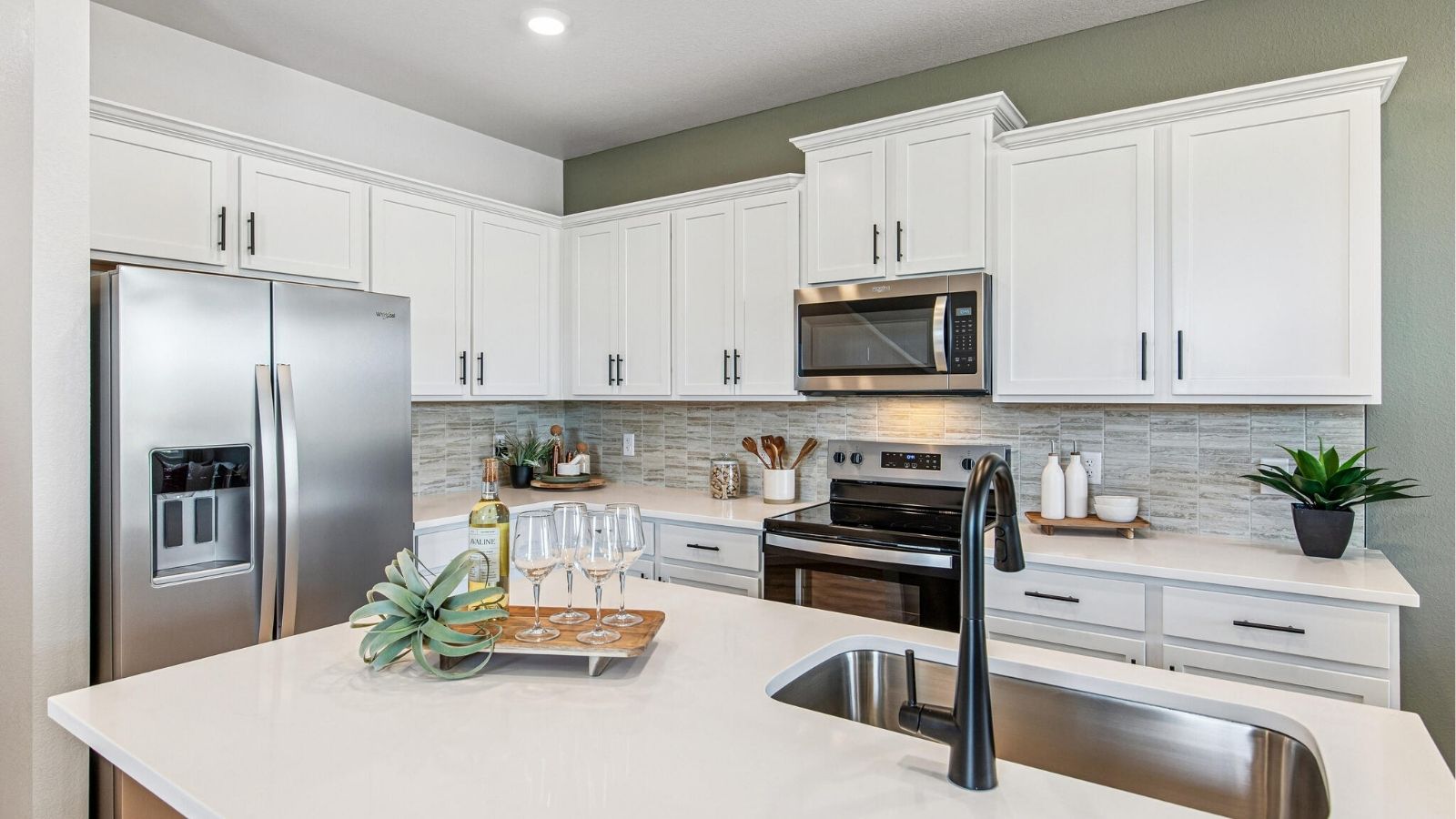 updated kitchen in new home