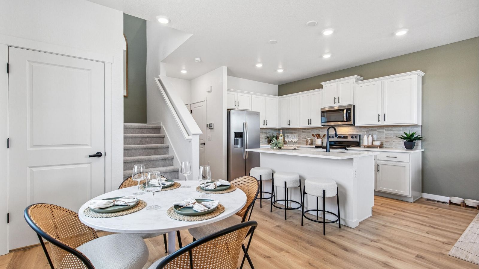 Open concept layout in new D.R. Horton home near Denver