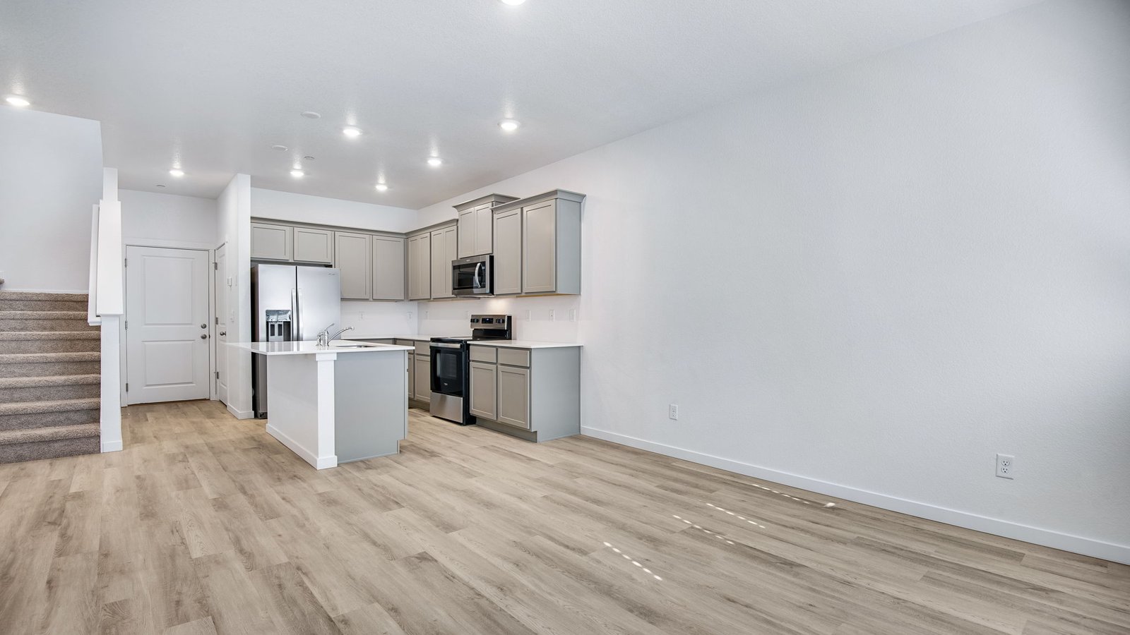 Open concept layout of new home in Commerce City Colorado