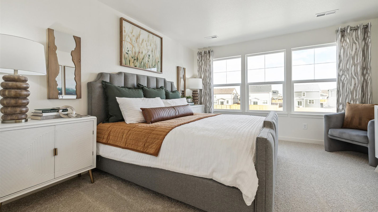 primary bedroom in new home