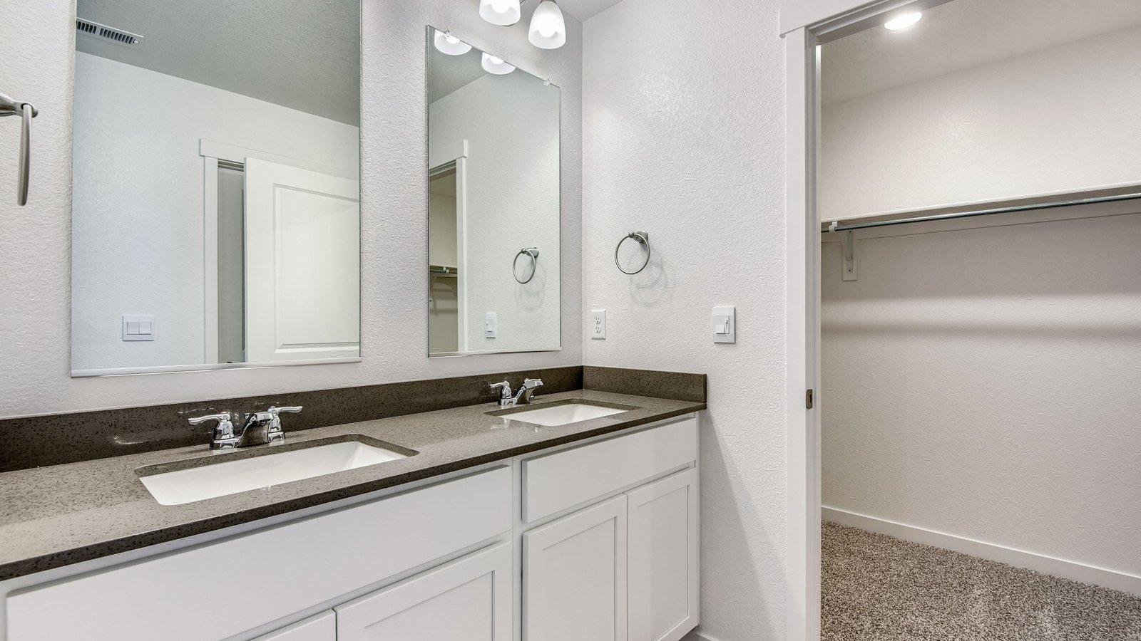 walk-in closet in new home