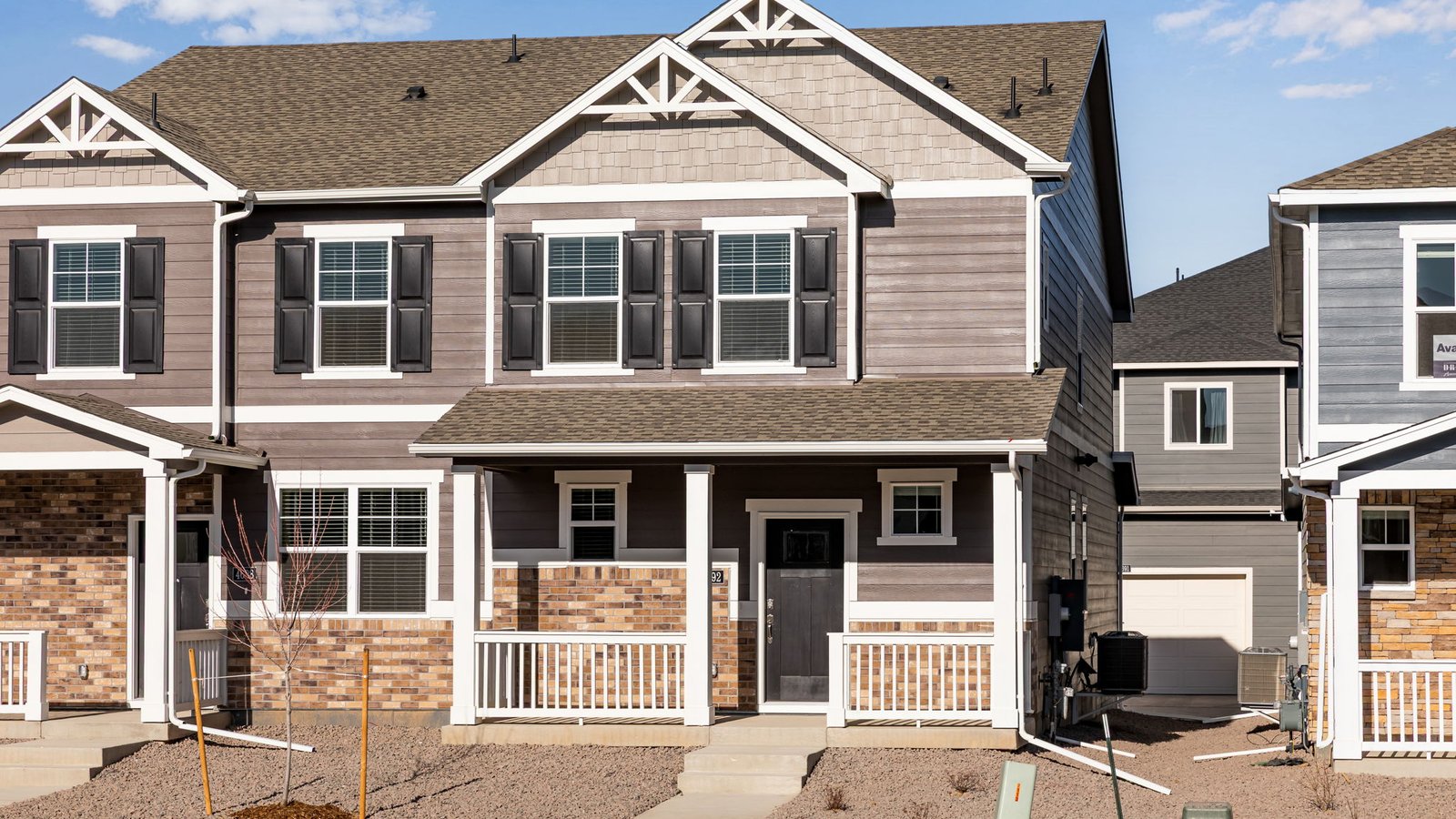 Exterior of new construction home in Settlers Crossing, Commerce City, CO