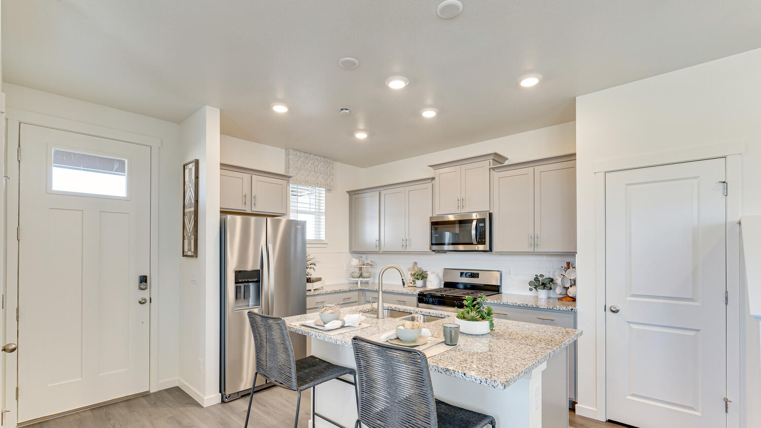 modern kitchen in new home