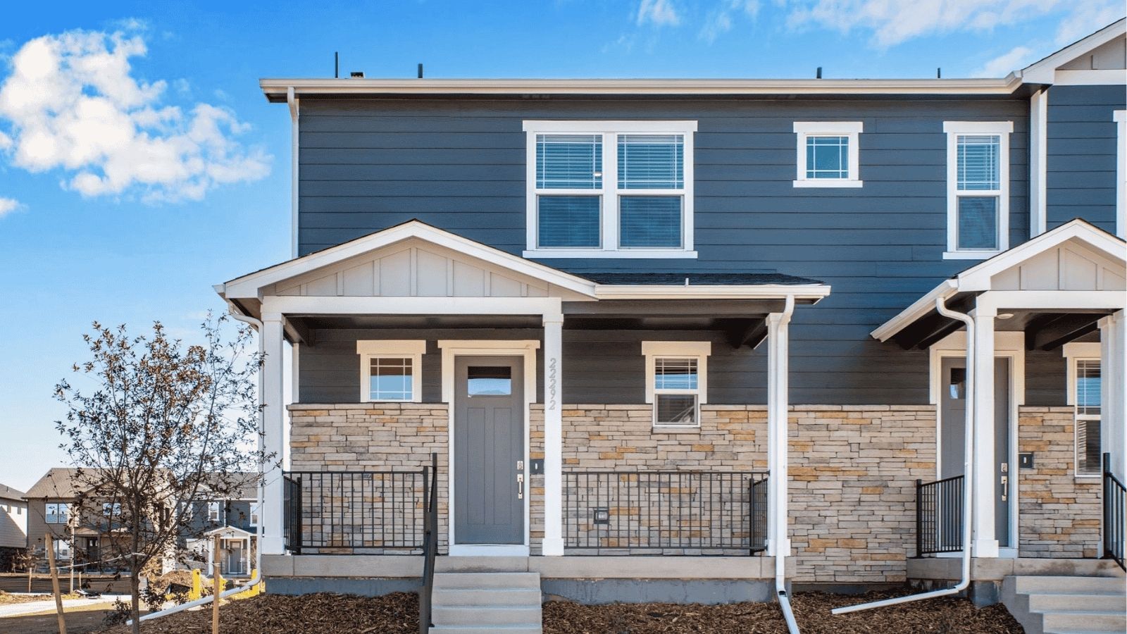 Exterior of new construction D.R. Horton home