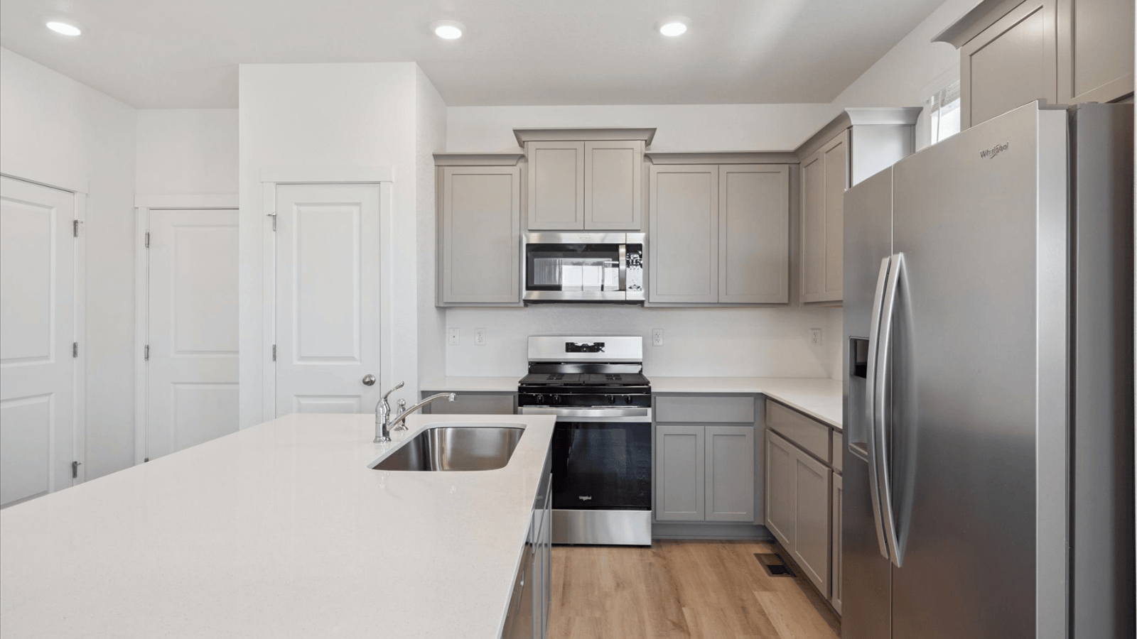modern kitchen in paired home