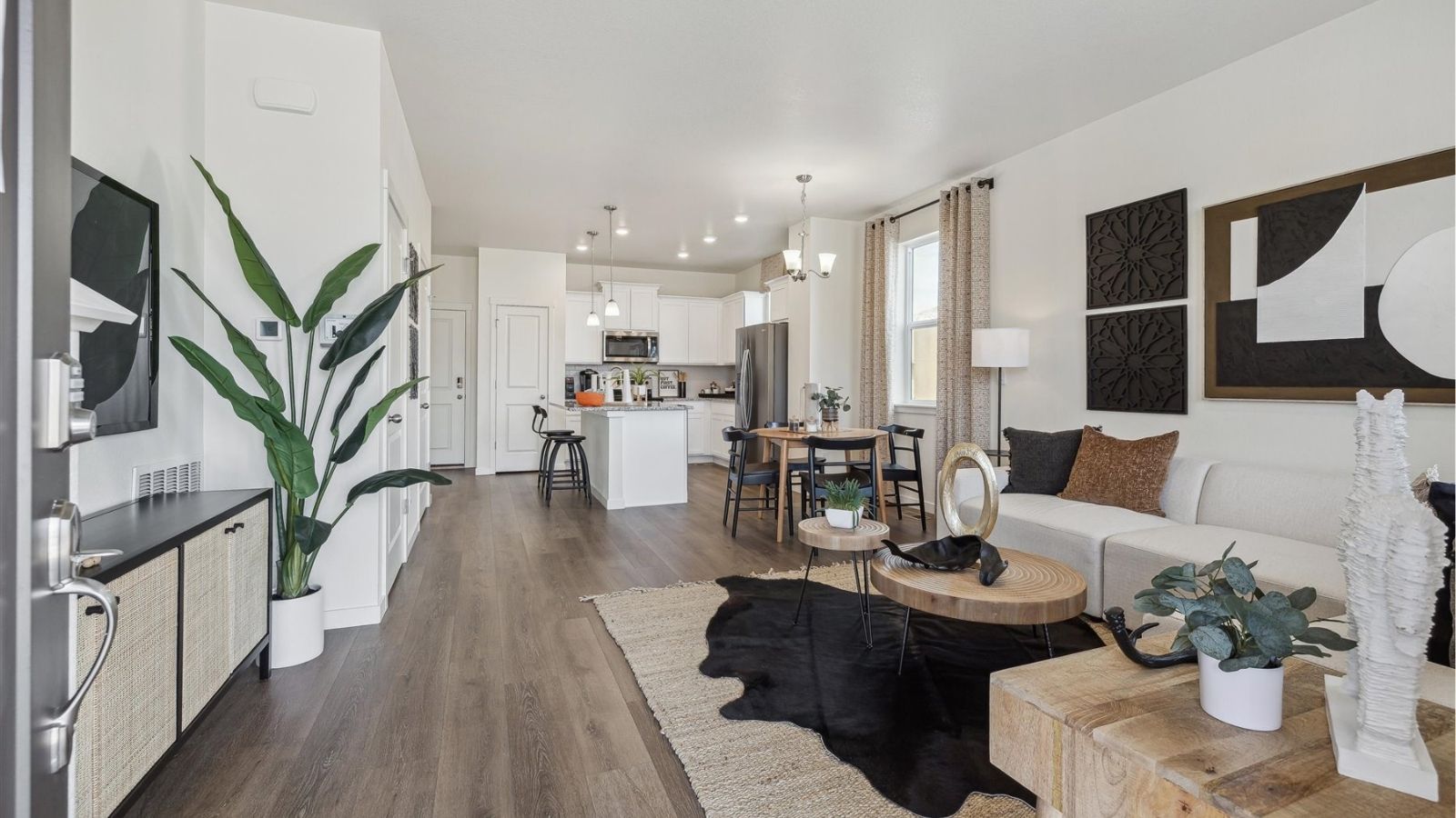 living room of new construction home