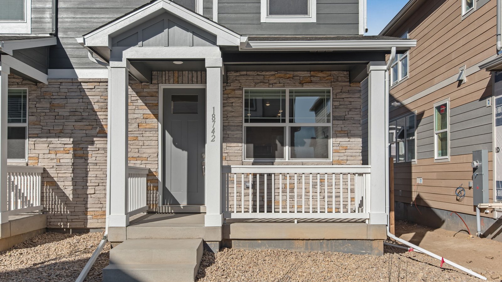 Front patio in new home