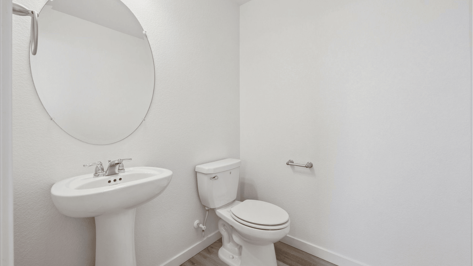 First floor powder room in new home