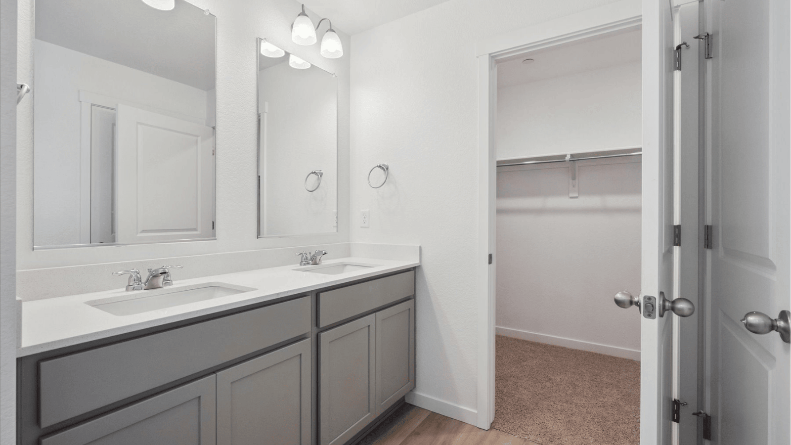 Walk-in closet in new construction home colorado