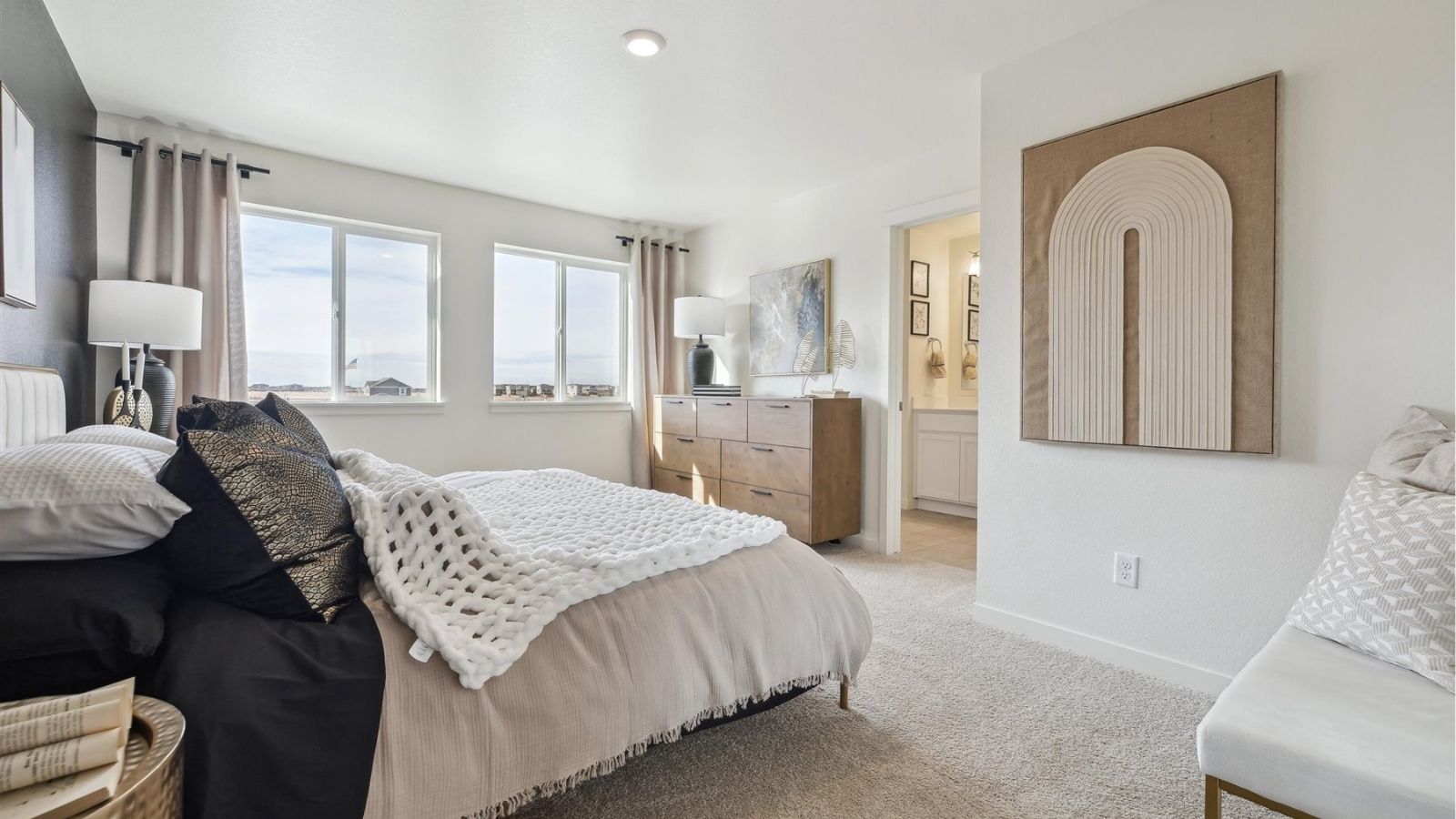 primary bedroom in new home