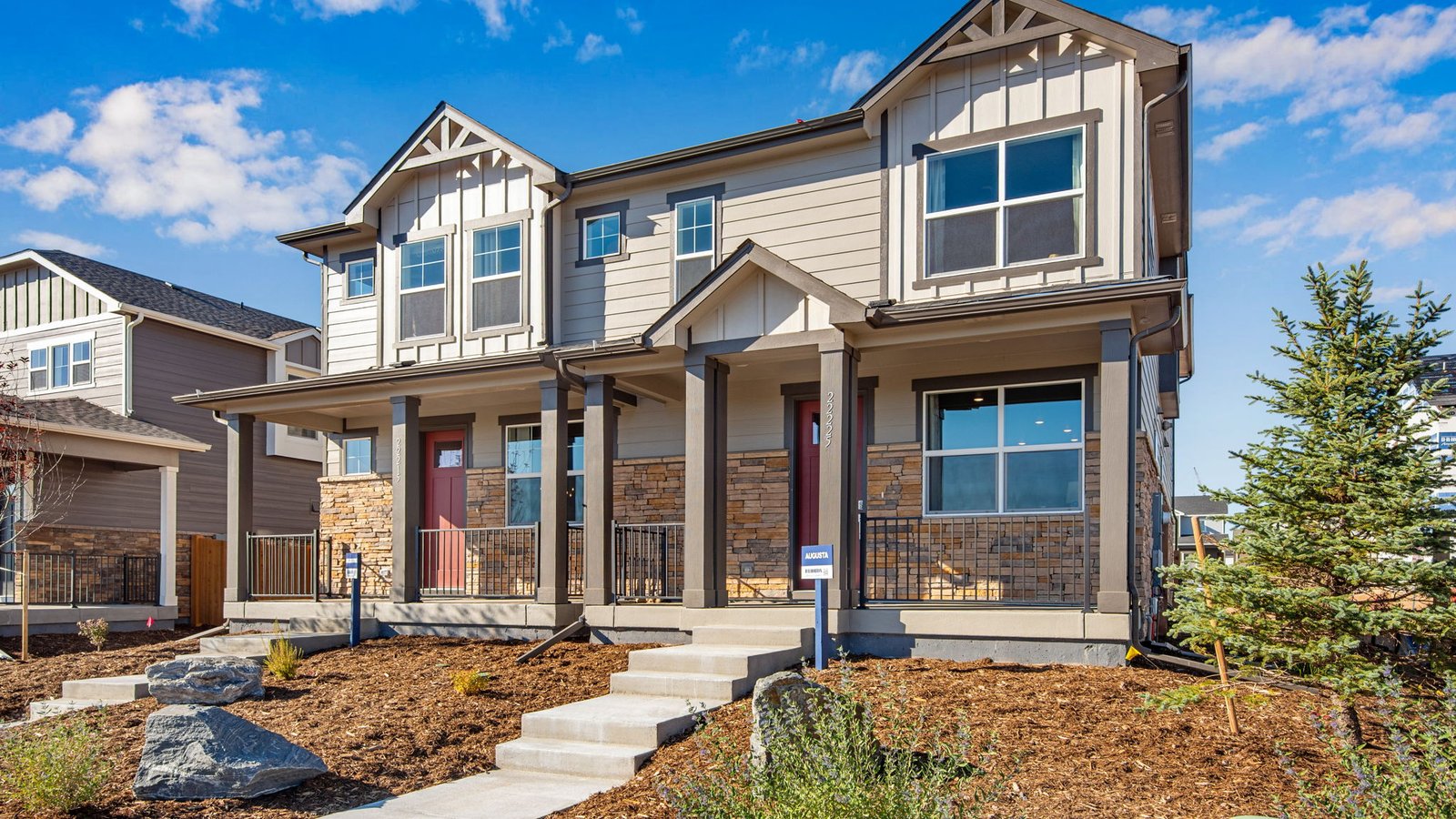 two story paired home