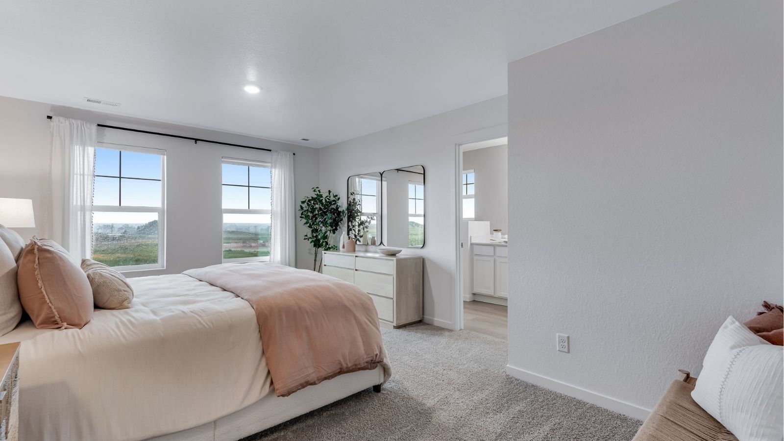 Main bedroom retreat in D.R. Horton paired home