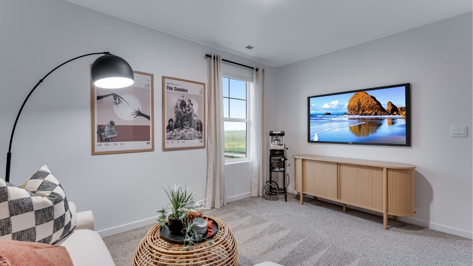 Guest bedroom in new paired home for sale in Commerce City