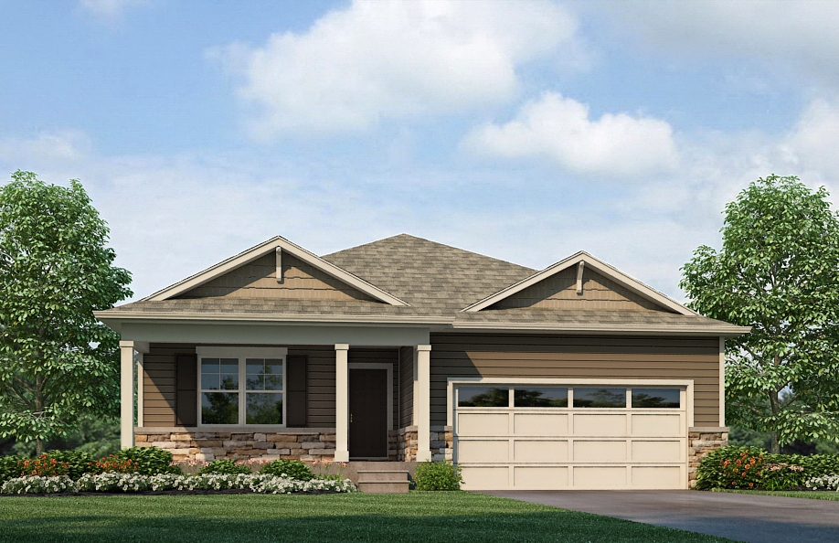 Harmony floor plan elevation B at Settlers Crossing in Commerce City, Colorado