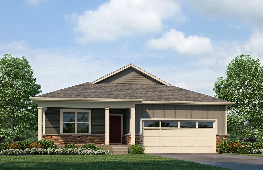 Elevation D Harmony floor plan at D.R. Horton Colorado's Settlers Crossing community