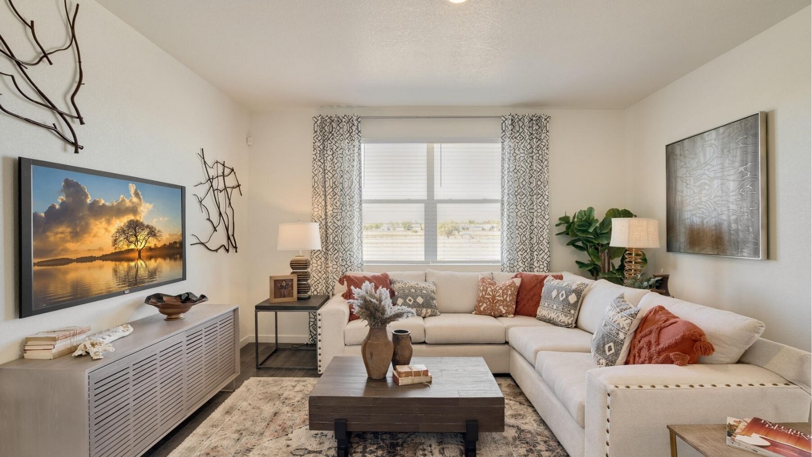 living area in new home