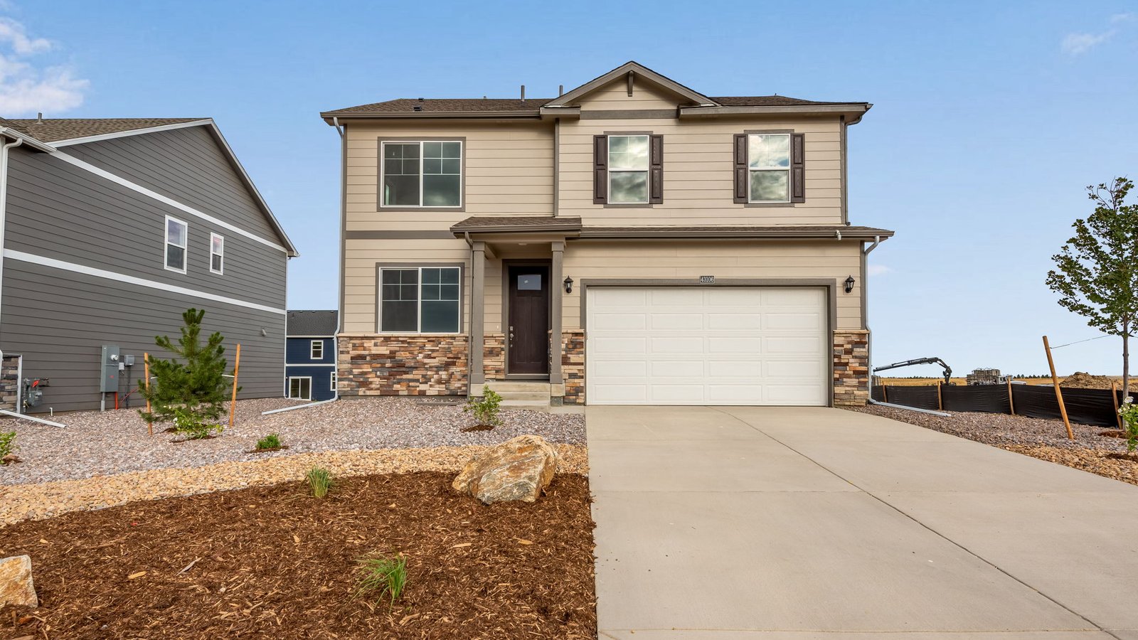 Exterior of D.R. Horton two story home in Commerce City, Colorado