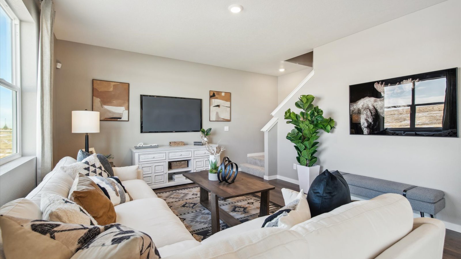 Living Room in Settlers Crossing community new home