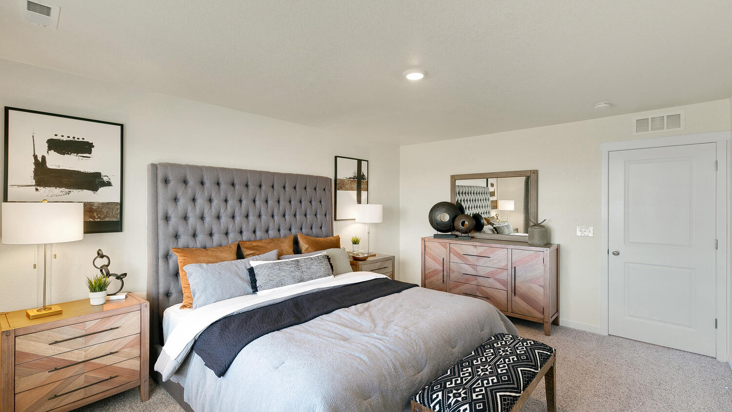 Primary bedroom in new construction home
