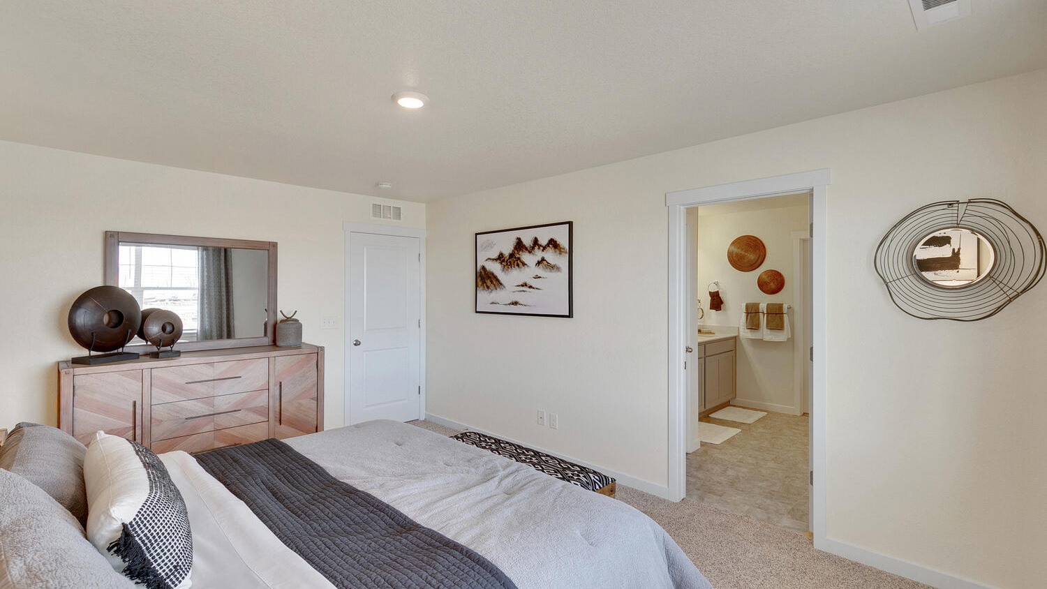 Primary bedroom in D.R. Horton home