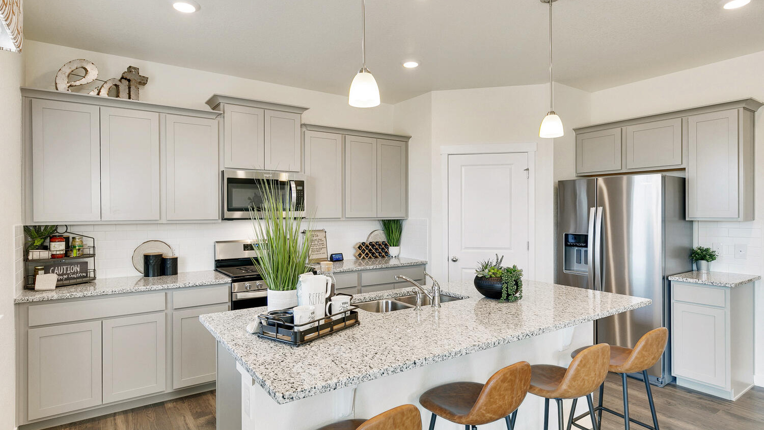modern kitchen in new home
