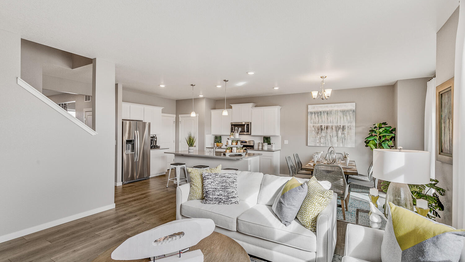 Open concept layout in new D.R. Horton home in Commerce City Colorado