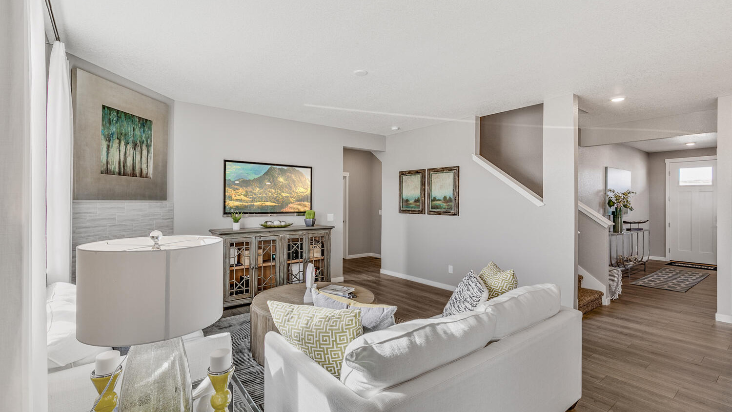 Open concept layout in new D.R. Horton home at Settler's Crossing Community
