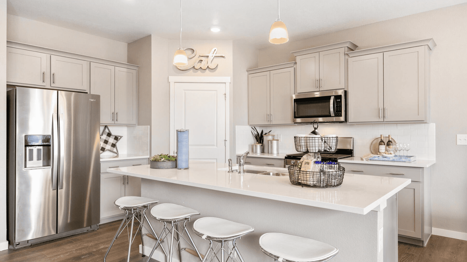 modern kitchen in new home