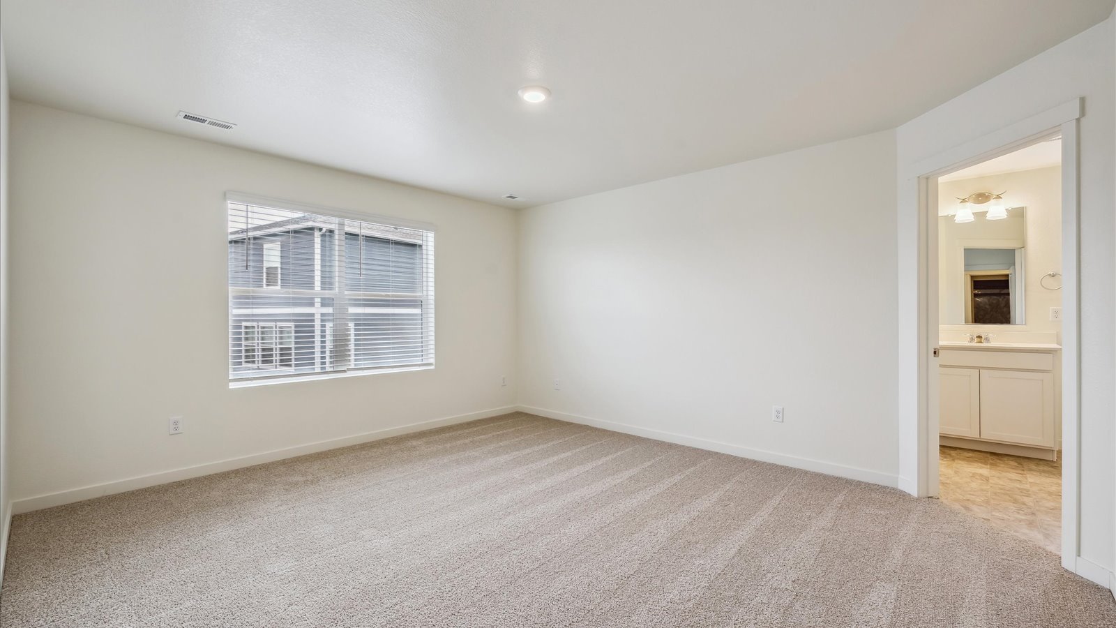 primary bedroom in new home