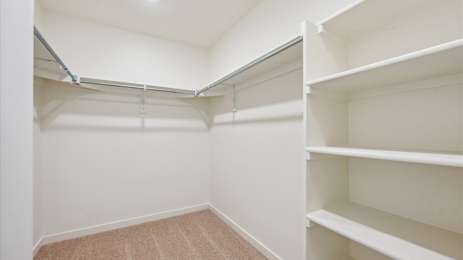 walk in closet in new home