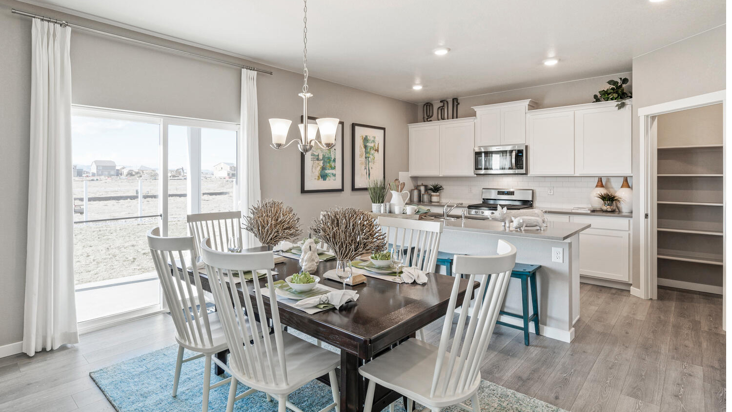 Open concept dining room in new D.R. Horton home at Settler's Crossing Community