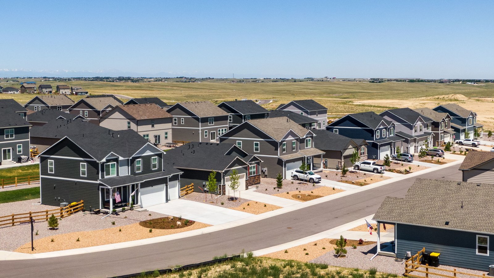 Aerial footage of the D.R. Horton community in Elizabeth, CO