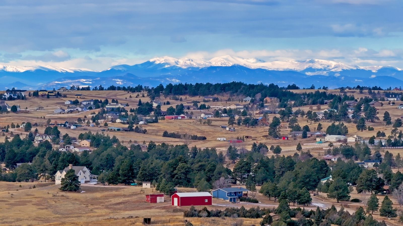 Landscape view of surrounding hills and mountain scenery near Spring Valley Ranch community