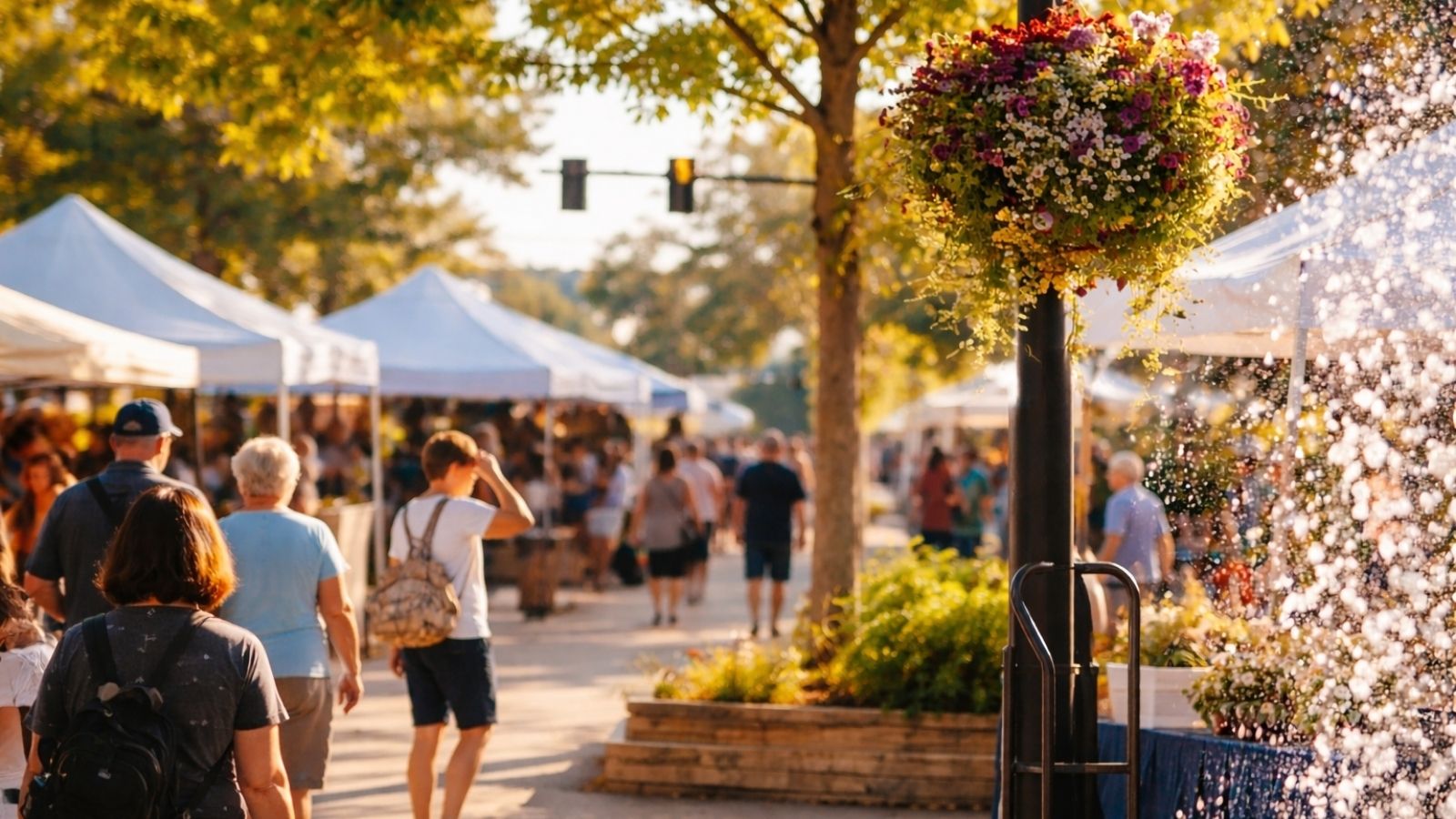 Outdoor market in Southlands shopping center Aurora, CO