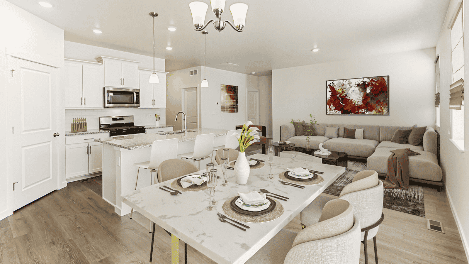Virtually staged main floor concept