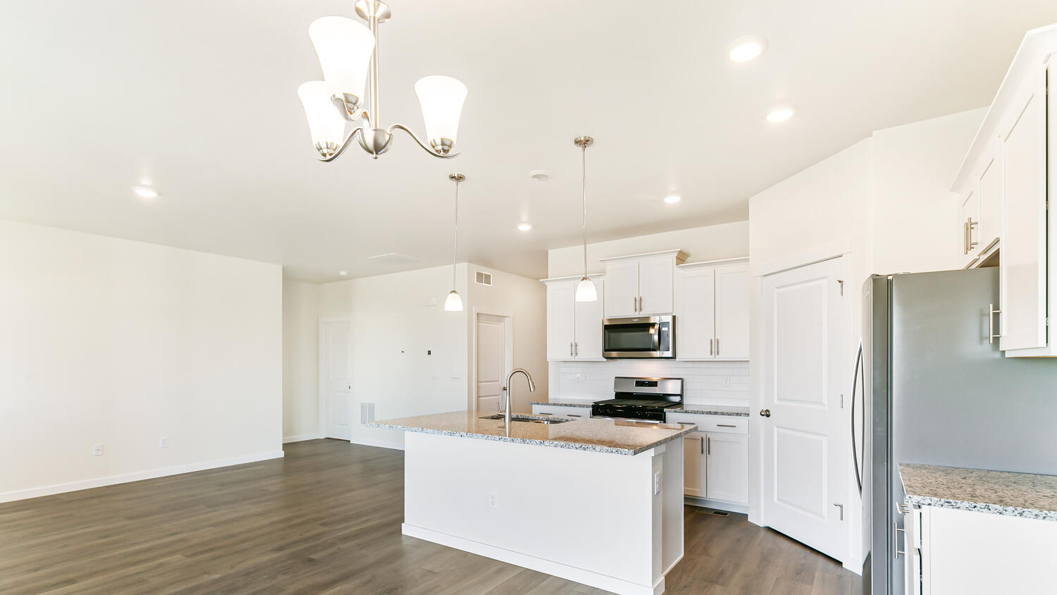 Another kitchen image showing functional layout and energy-efficient LED lighting