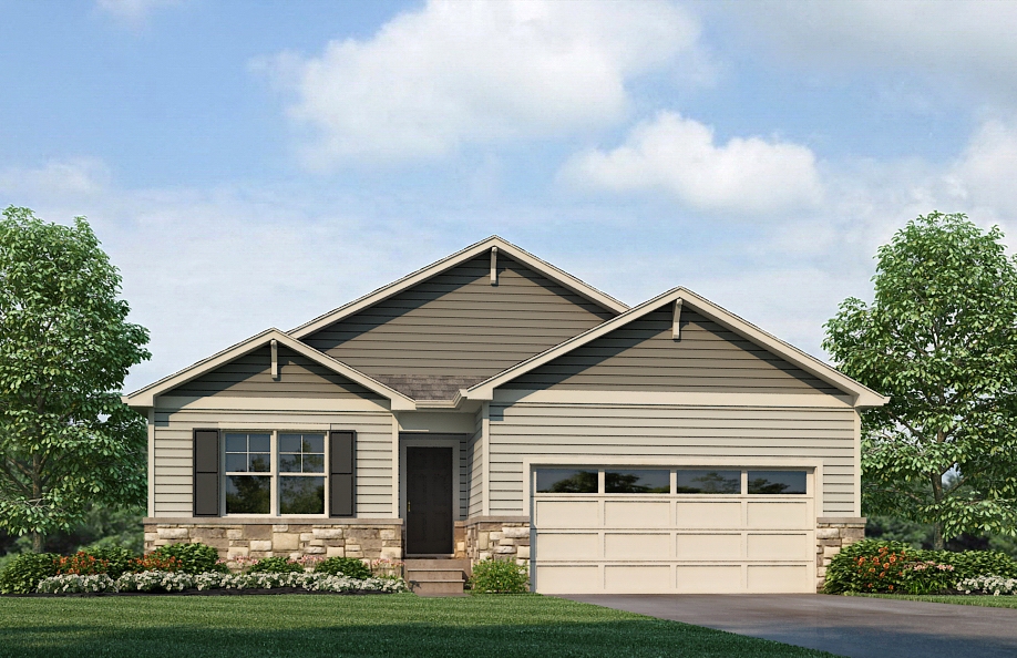 Harmony floor plan elevation A at Spring Valley Ranch in Elizabeth, Colorado