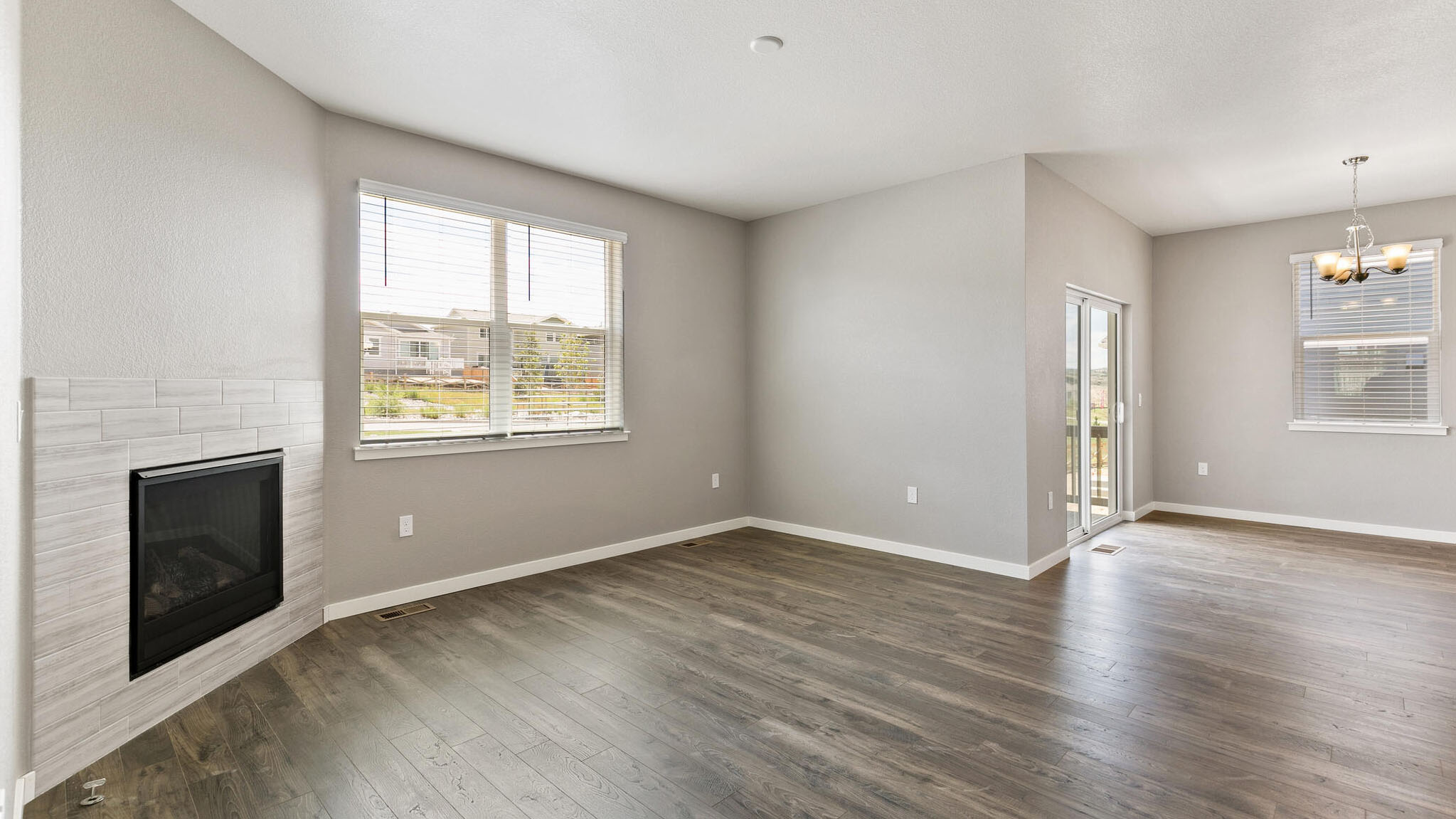 living room of ranch home in elizabeth, co
