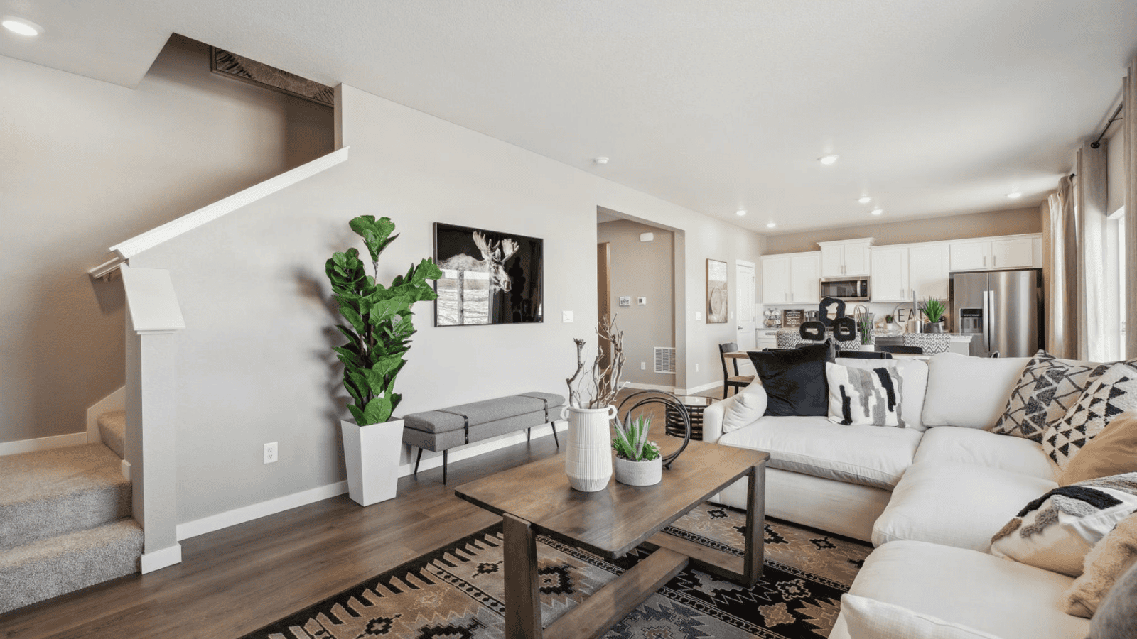 Living room in D.R. Horton home