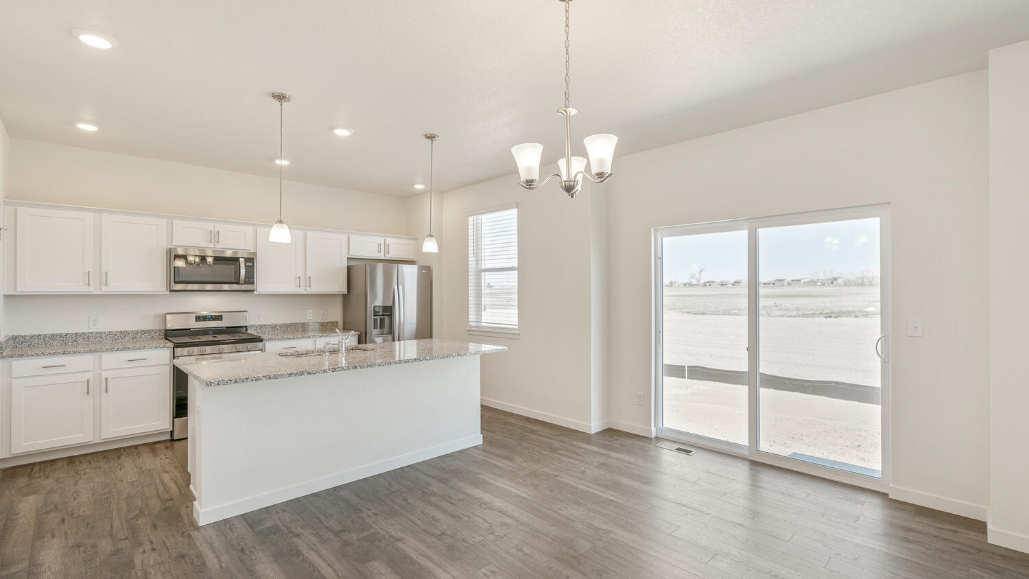 modern kitchen in new home