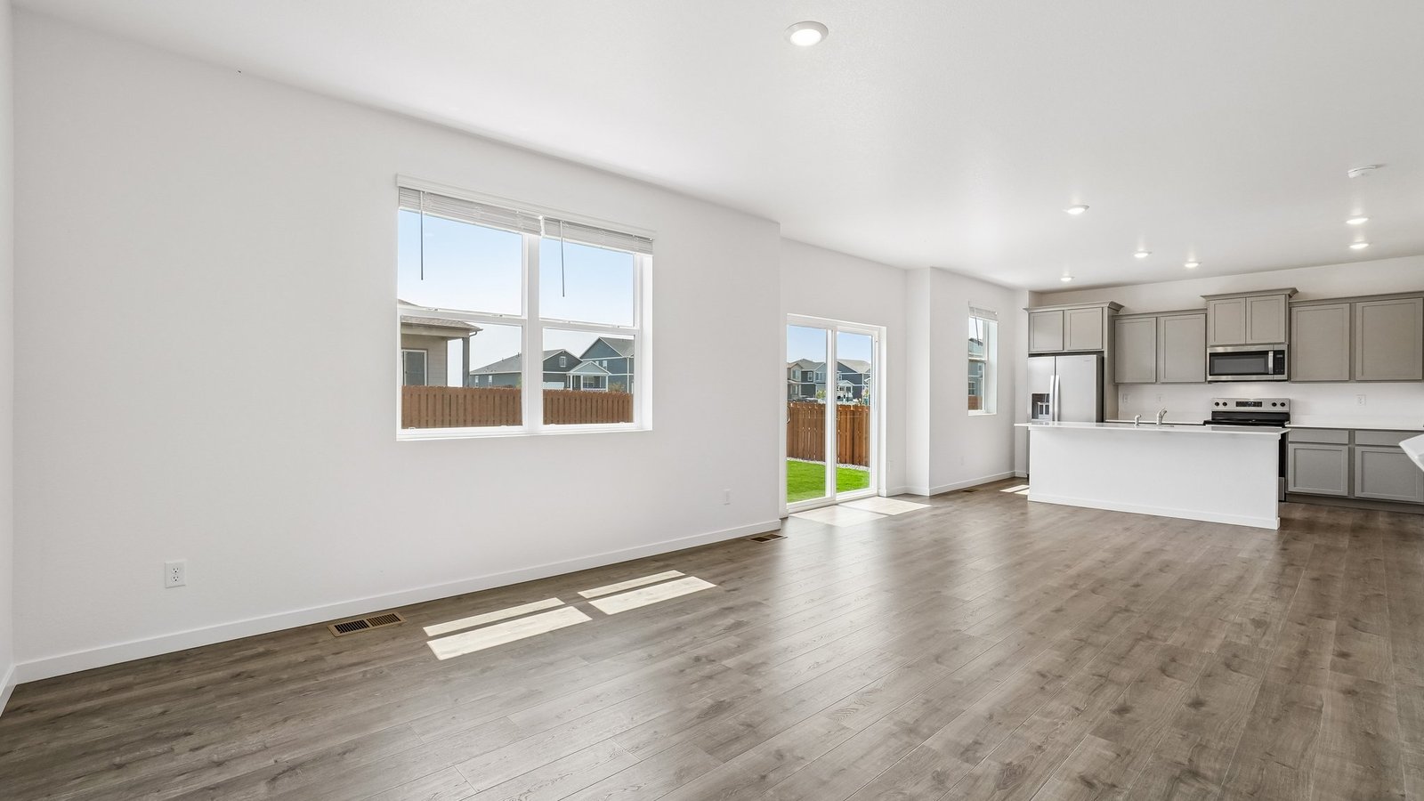 Open concept main floor layout in new D.R. Horton home at Spring Valley Ranch