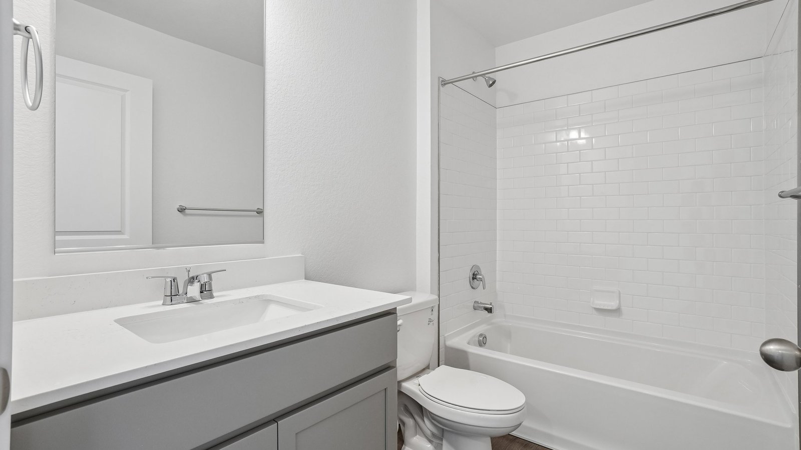 Secondary bathroom in new D.R. Horton home at Spring Valley Ranch community in Elizabeth Colorado