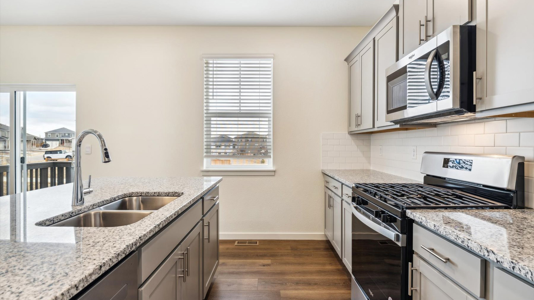 modern kitchen in new home