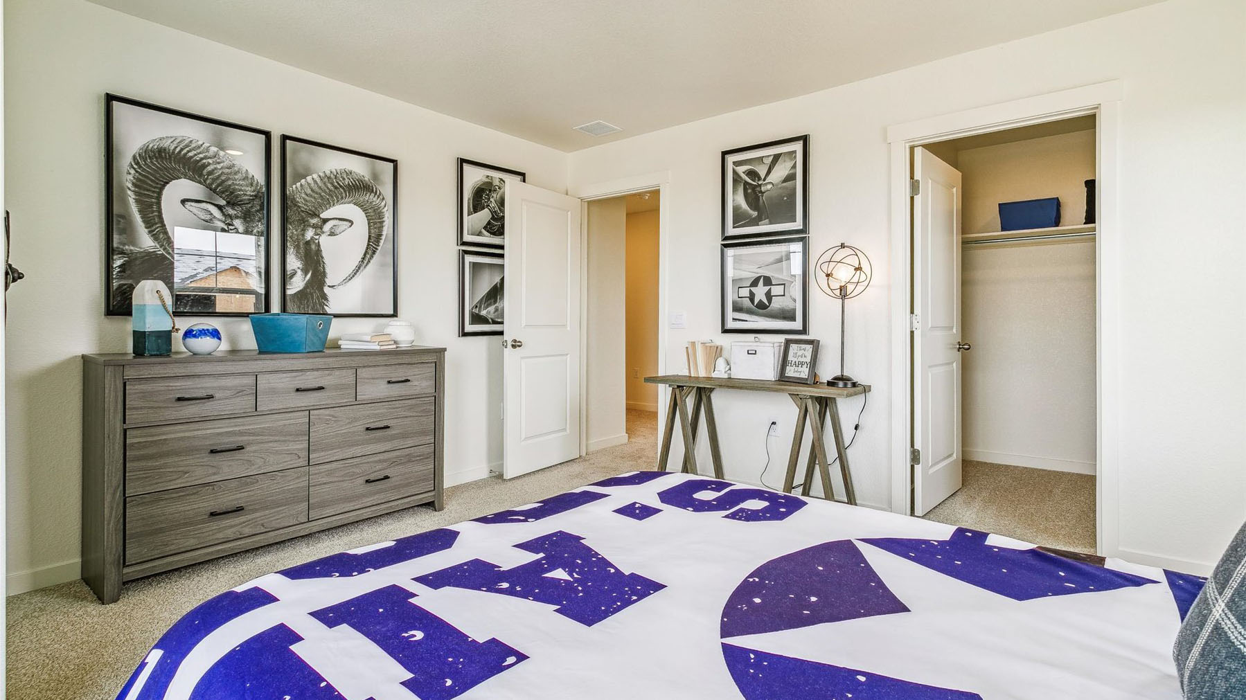 Another image of secondary bedroom showing walk-in closet