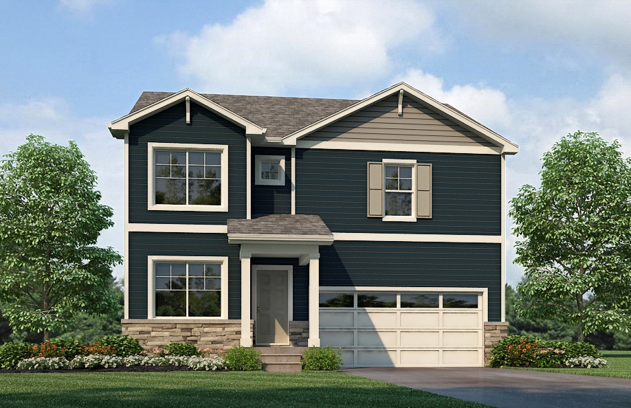 Elevation A of Holcombe floor plan at Spring Valley Ranch