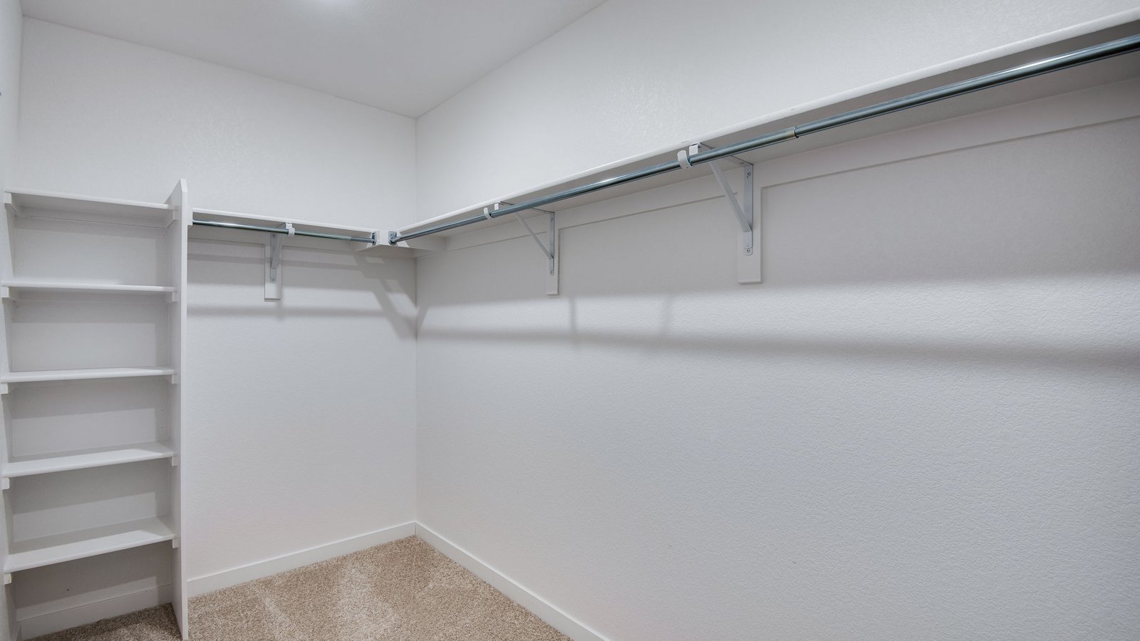 walk in closet in new home