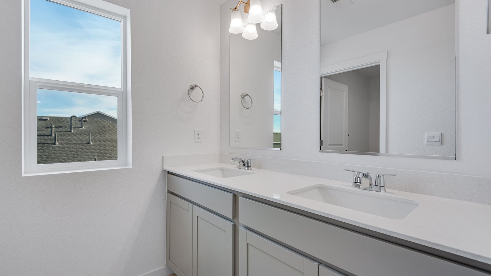 secondary bathroom in new home